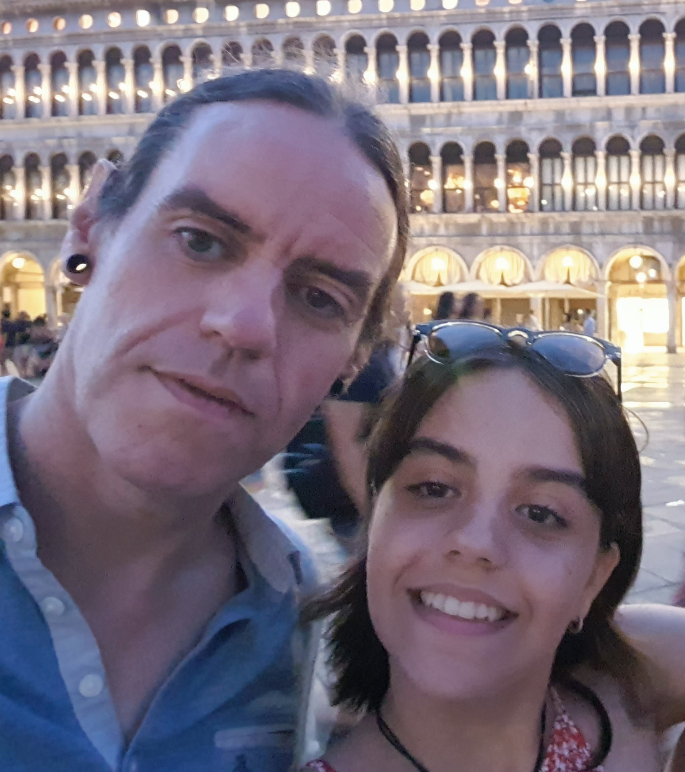 Andrew Reynolds, founder of One Percent Copy, with his daughter, Mia.